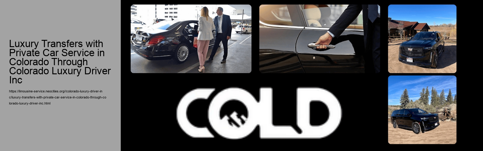 Luxury Transfers with Private Car Service in Colorado Through Colorado Luxury Driver Inc 