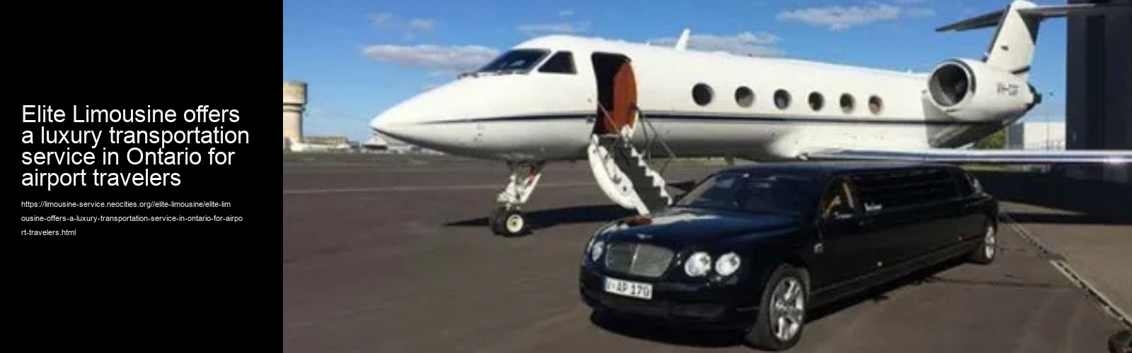 Elite Limousine offers a luxury transportation service in Ontario for airport travelers